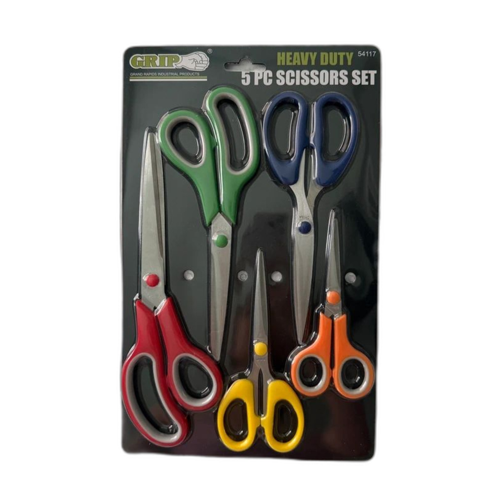 Grip Heavy Duty 5pc Scissors Set